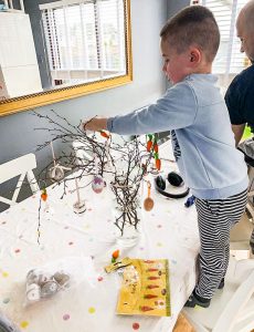 Easter tree decorating, Easter activities for kids, Cosmo Mum Blog