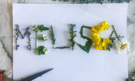 Easy nature name writing craft for kids